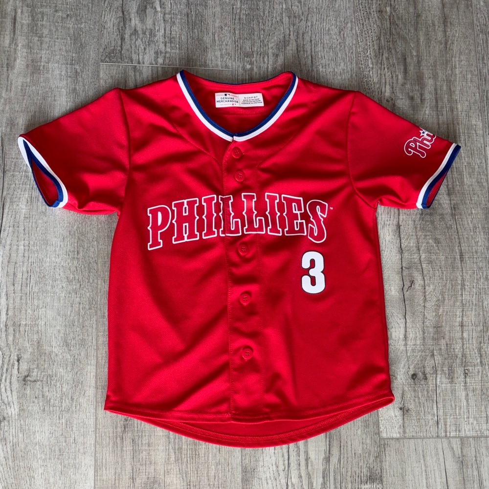 Genuine Merchandise MLB Red Phillies Bryce Harper Youth Jersey Size S 6-7